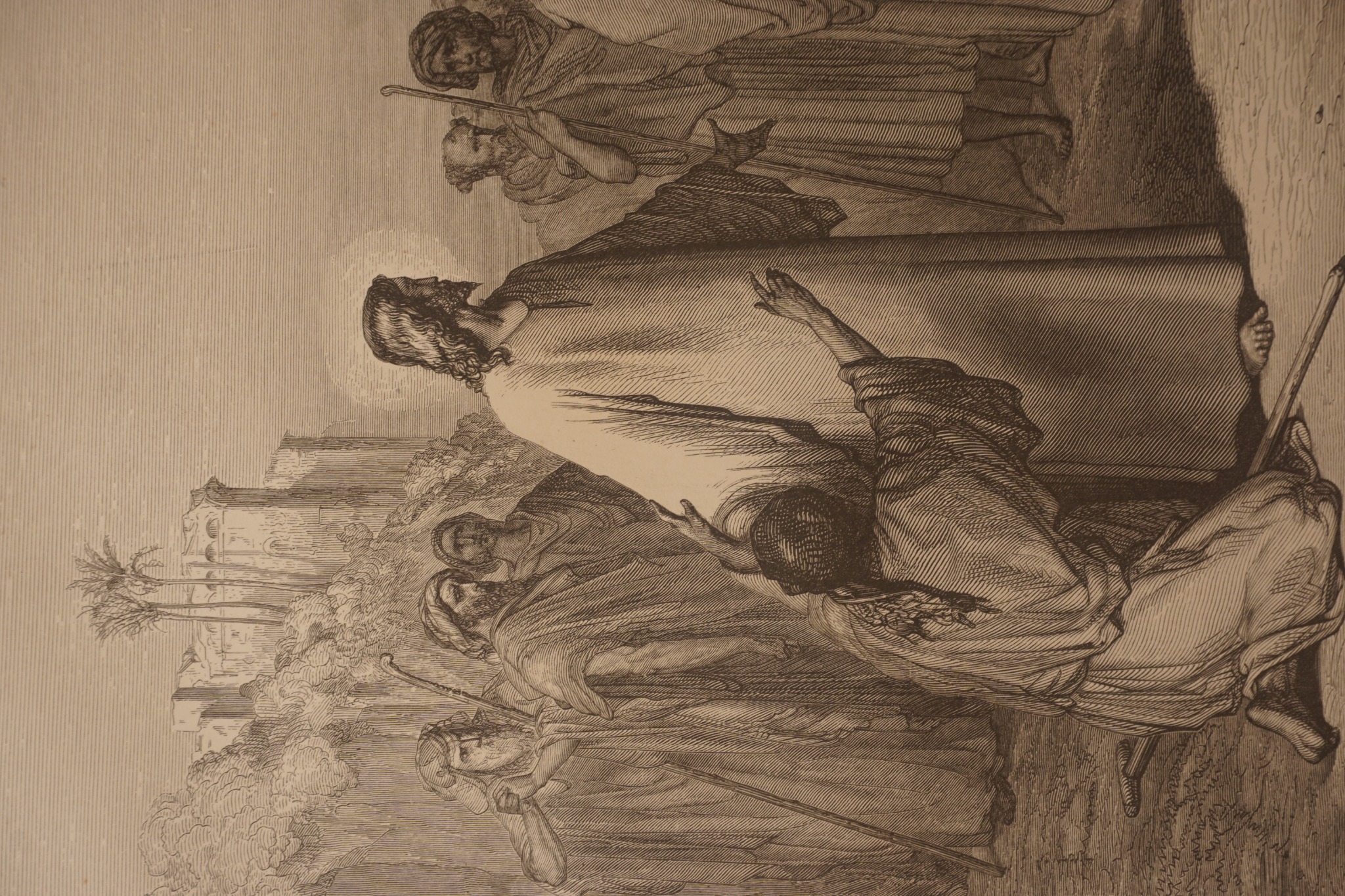 Jesus Restores a Man’s Speech, close-up photograph of the original illustration