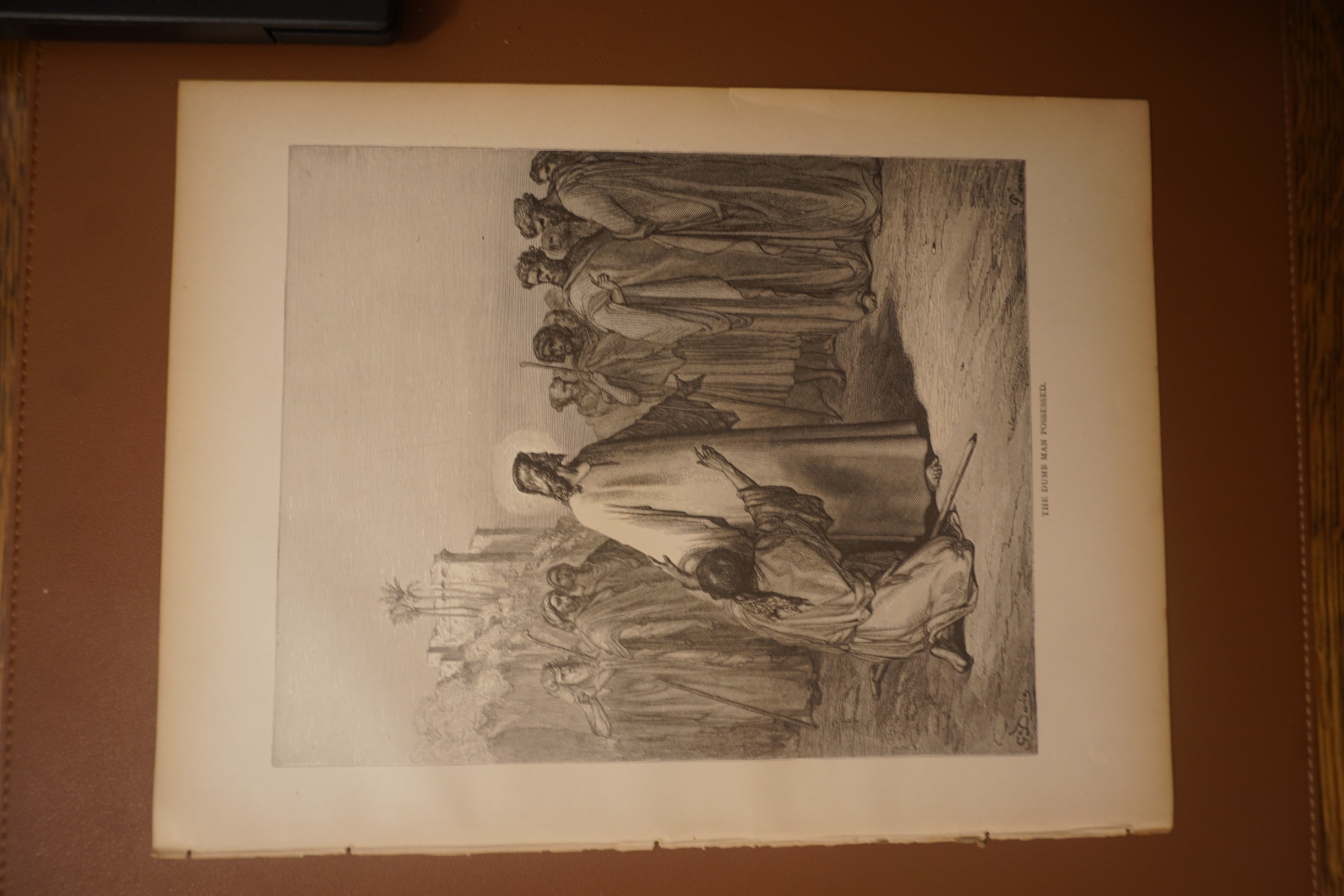 Full original 1880 leaf: THE DUMB MAN POSSESSED.; visible edges and paper condition