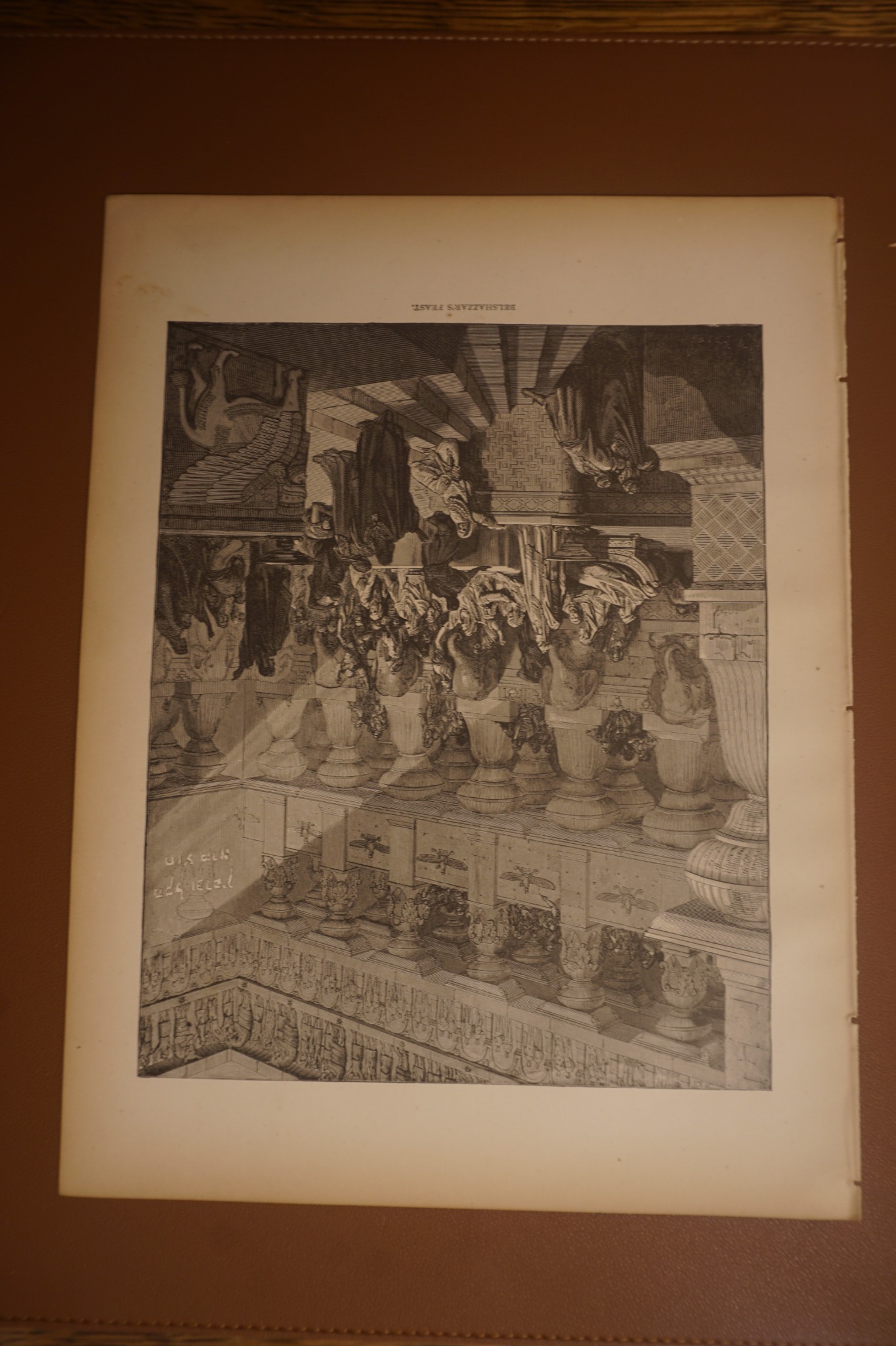 Full original 1880 leaf: BELSHAZZAR’S FEAST.; visible edges and paper condition