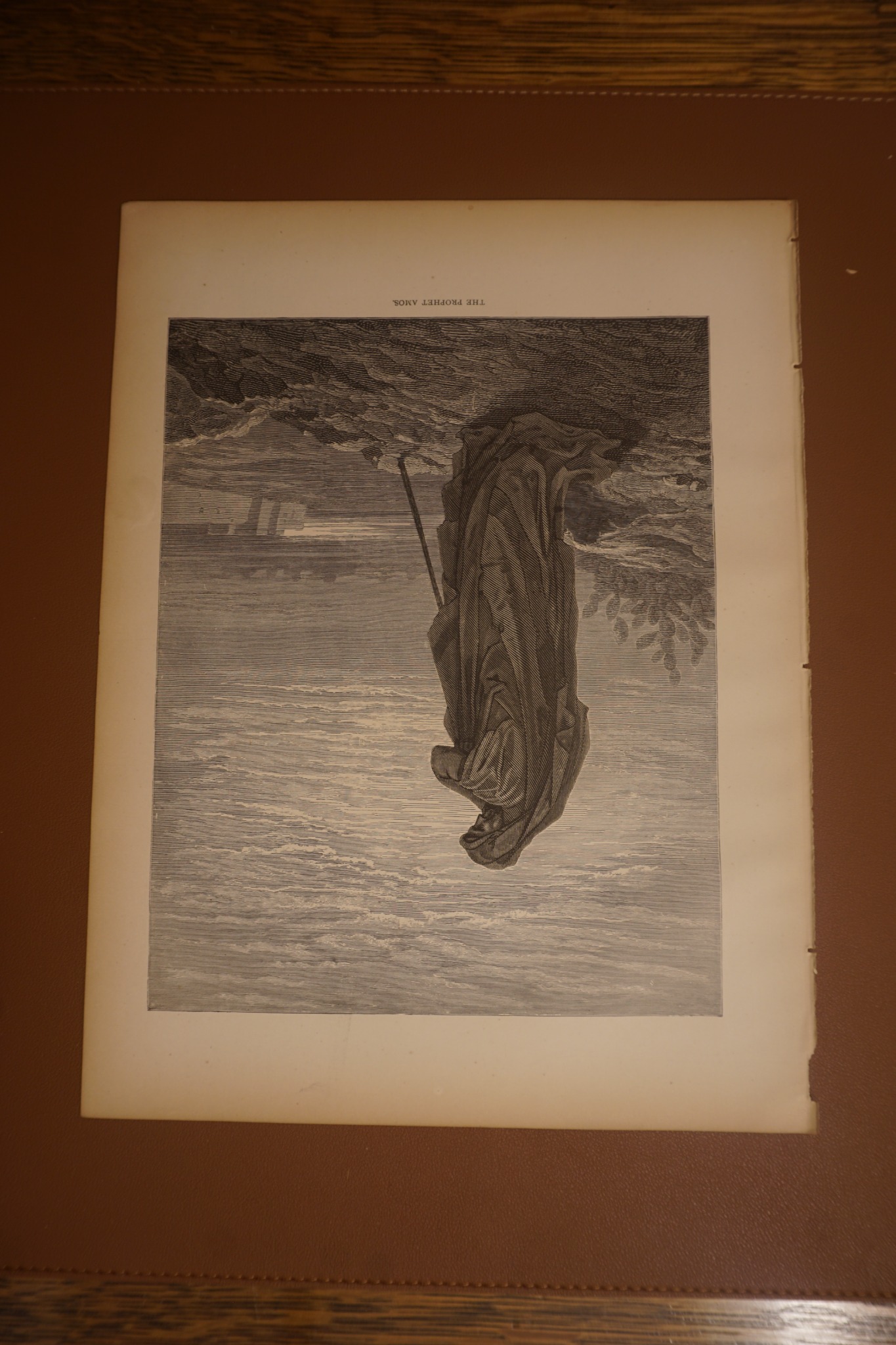 Full original 1880 leaf: THE PROPHET AMOS.; visible edges and paper condition