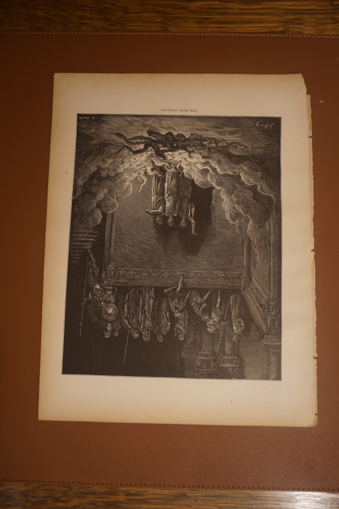 Full original 1880 leaf: THE FIERY FURNACE.; visible edges and paper condition